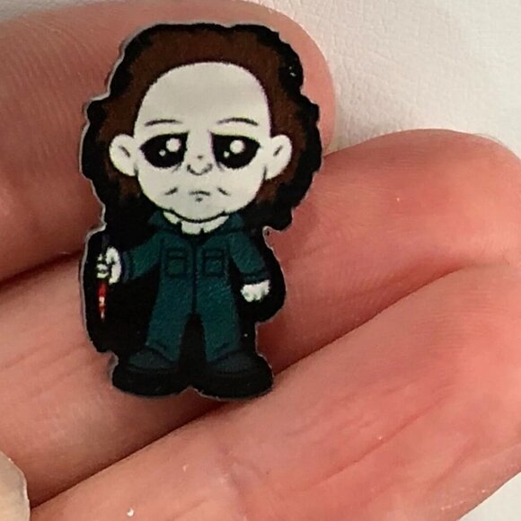 5/$20 Michael Myers Earrings Acrylic Horror Stud Earrings - Picture 3 of 6